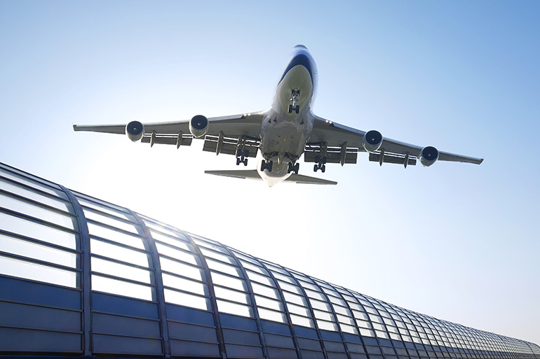 aircraft about to take off
