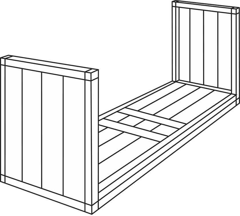 Picture of 20ft Flat Rack container.