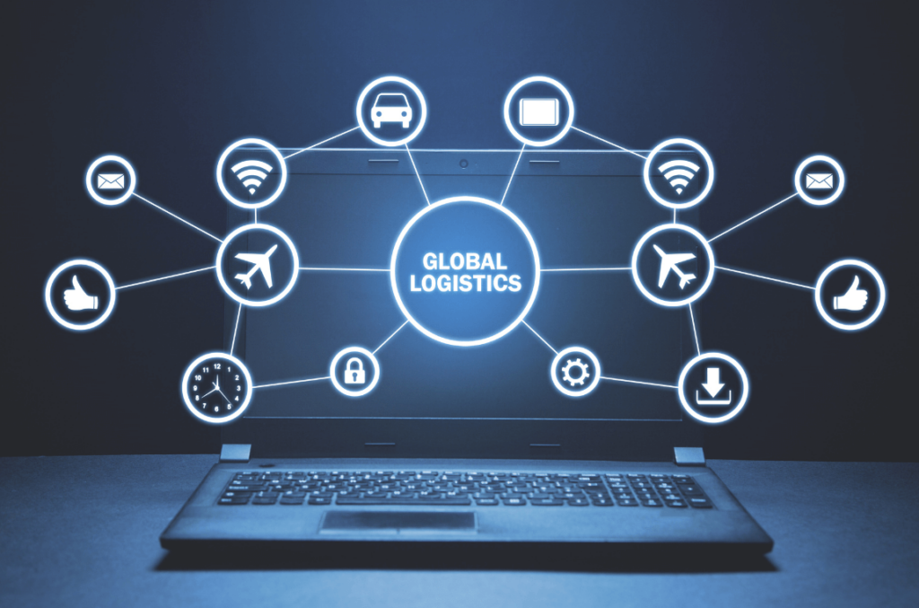 Man using MyDello for global logistics management.